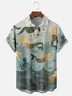 Moisture-wicking Vintage Mermaid Art Chest Pocket Hawaiian Shirt