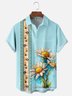 Moisture-wicking Floral Chest Pocket Bowling Shirt