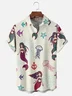 Moisture-wicking Fun Ocean Mermaid Chest Pocket Hawaiian Shirt