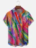 Moisture-wicking Gradient Color Chest Pocket Casual Shirt