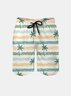 Men's Swim Trunks Hawaiian Tropical Palm Tree Beach Shorts with Pockets