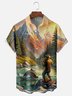 Moisture-wicking Fising Chest Pocket Hawaiian Shirt