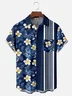 Moisture-wicking Floral Chest Pocket Bowling Shirt