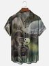 Moisture Wicking Alien Orangutan Chest Pocket Hawaiian Shirt