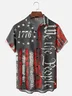 Tall Size Moisture Wicking 1776 Declaration of Independence 4th of July Chest Pocket Hawaiian Shirt