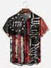 Big Size Moisture Wicking 1776 Declaration of Independence 4th of July Chest Pocket Hawaiian Shirt