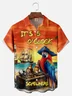 Big Size Moisture Wicking 5 O'Clock Hawaiian Parrot Chest Pocket Casual Shirt