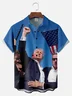 Big Size Moisture-wicking President Trump Chest Pocket Casual Shirt