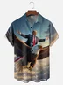 Tall Size Moisture-wicking Trump Eagle Patriotic Chest Pocket Casual Shirt