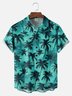 Big Size Moisture-wicking Palm Tree Chest Pocket Hawaiian Shirt