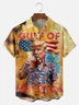 Big Size Moisture Wicking Gulf Of American Trump Chest Pocket Hawaiian Shirt