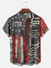 Big Size Moisture Wicking 1776 Declaration of Independence 4th of July Chest Pocket Hawaiian Shirt