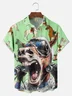 Big Size Moisture-wicking Kentucky Derby Horse Racing Chest Pocket Casual Shirt