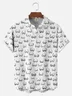 Big Size Moisture-wicking Art Abstract Boobs Line Drawing Chest Pocket Hawaiian Shirt