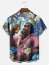 Big Size Moisture-wicking Tropical Chimpanzees Chest Pocket Hawaiian Shirt