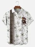 Big Size Moisture-wicking Pirate Chest Pocket Bowling Shirt