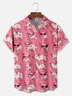 Big Size Moisture-wicking Fly Pigs Chest Pocket Casual Shirt