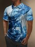 Moisture Wicking Gradient Color Abstract Geometric Short Sleeve Golf Polo