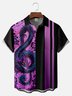 Big Size Moisture-wicking Music Note Chest Pocket Bowling Shirt