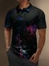 Moisture Wicking Gradient Color Abstract Stripes Short Sleeve Golf Polo