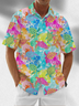 Moisture Wicking Gradient Turtle Chest Pocket Hawaiian Shirt