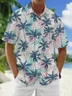 Moisture Wicking Gradient Coconut Tree Chest Pocket Hawaiian Shirt