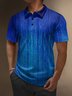 Moisture Wicking Gradient Color Abstract Stripes Short Sleeve Golf Polo