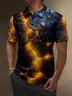 Moisture Wicking Abstract Gradient Color Geometric Short Sleeve Golf Polo