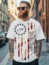 Men's 1776 Independence Day American Flag Fitted T-shirts