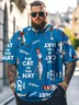 Big Size Men's Fun Dr. Seuss Art Loose T-shirt
