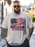 Big Size Men's American Flag Independence Day Art Loose T-shirt