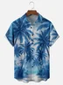 Moisture Wicking Gradient Abstract Coconut Tree Chest Pocket Hawaiian Shirt