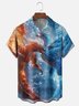 Moisture-Wicking Dinosaur Chest Pocket Hawaiian Shirt