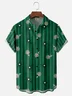 Moisture Wicking Geometric Floral Chest Pocket Hawaiian Shirt