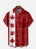 Moisture Wicking Canadian Maple Leaf Chest Pocket Bowling Shirt