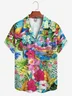 Moisture Wicking Tropical Floral Hawaiian Shirt