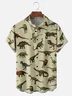 Moisture-wicking Dinosaur Chest Pocket Hawaiian Shirt