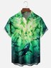 Moisture-wicking Fantasy Undersea Shark Chest Pocket Hawaiian Shirt