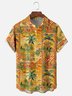 Moisture-wicking Mediterranean Italian Style Palm Tree Chest Pocket Hawaiian Shirt