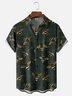 Moisture-wicking Fun Bee Print Art Chest Pocket Hawaiian Shirt