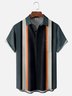 Moisture Wicking Contrast Stripe Chest Pocket Bowling Shirt