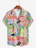 Moisture Wicking Tropical Floral Parrot Hawaiian Shirt