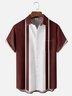 Moisture Wicking Contrast Stripe Chest Pocket Bowling Shirt