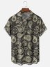 Moisture-wicking Cashew Flower Abstract Art Chest Pocket Casual Shirt