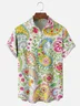 Moisture Wicking Ombre Abstract Paisley Flower Chest Pocket Hawaiian Shirt