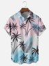 Moisture Wicking Gradient Coconut Tree Chest Pocket Hawaiian Shirt
