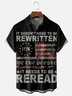 Tall Size Moisture Wicking 1776 Declaration of Independence 4th of July Chest Pocket Hawaiian Shirt