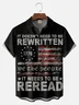 Big Size Moisture Wicking 1776 Declaration of Independence 4th of July Chest Pocket Hawaiian Shirt