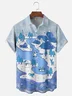 Hardaddy X Artist Kimprut Imut Moisture-wicking Christmas Snowman Chest Pocket Casual Shirt