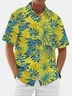 Moisture Wicking Botanical Floral Chest Pocket Hawaiian Shirt